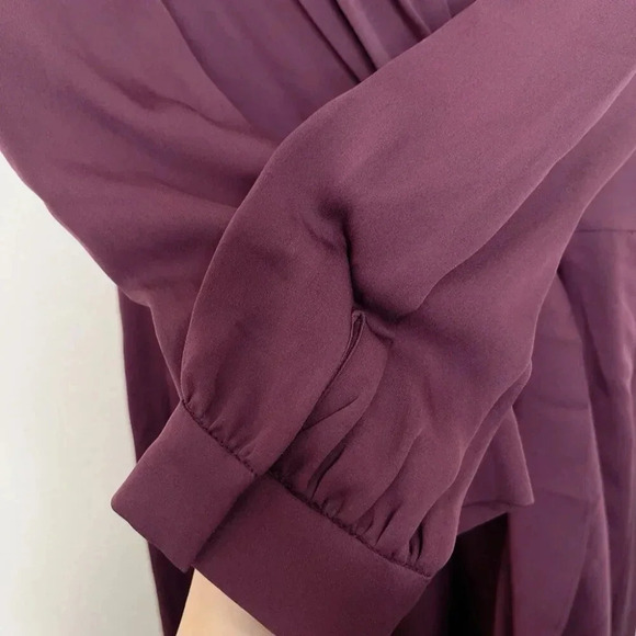 Diane Von Furstenberg  Womens 2 Dora Silk Wrap Dress Plum Color - Picture 8 of 13